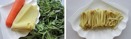 <a href=/shicai/shucai/JiCai/index.html target=_blank><u>荠菜</u></a>拌<a href=/shicai/mimian/QianZhang/index.html target=_blank><u>千张</u></a>步骤1