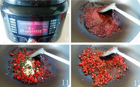 三椒<a href=/shicai/rouqin/NiuWei/index.html target=_blank><u>牛尾</u></a><a href=/shicai/shucai/NanGua/index.html target=_blank><u>南瓜</u></a>盅步骤9-12