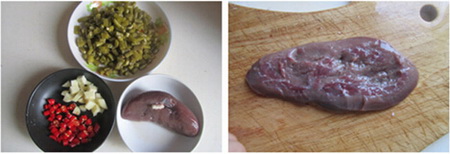 酸<a href=/shicai/shucai/DouJiao/index.html target=_blank><u>豆角</u></a>炒腰花步骤7-8