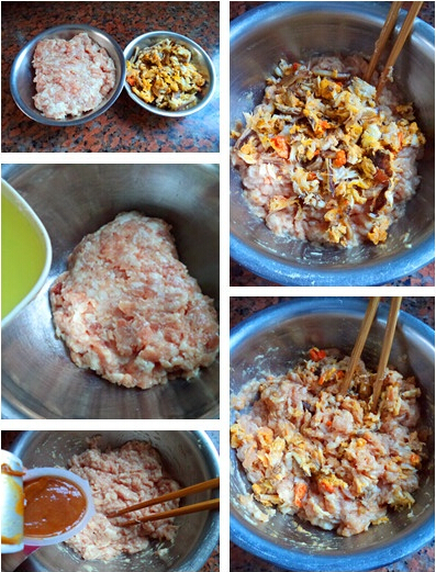 蟹粉云吞步骤1-5