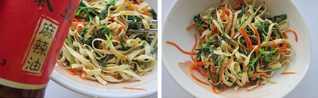 <a href=/shicai/shucai/JiCai/index.html target=_blank><u>荠菜</u></a>拌<a href=/shicai/mimian/QianZhang/index.html target=_blank><u>千张</u></a>步骤3