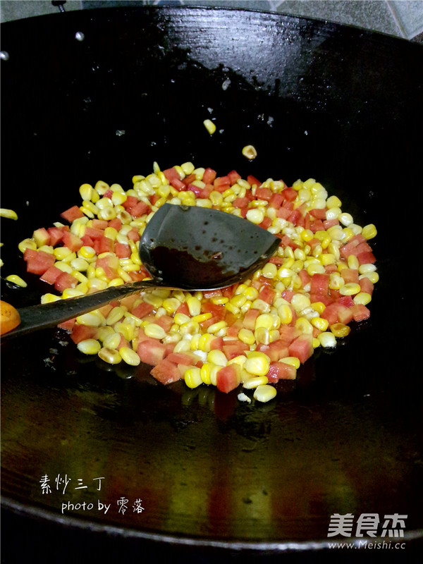 素炒三丁的做法