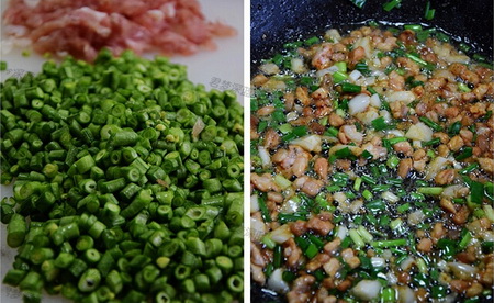 大对虾酱肉末<a href=/shicai/shucai/JiangDou/index.html target=_blank><u>豇豆</u></a>步骤1-2