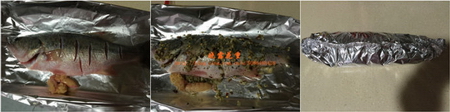 蒜香烤<a href=/shicai/shuichanpin/LuYu/index.html target=_blank><u>鲈鱼</u></a>步骤6-7