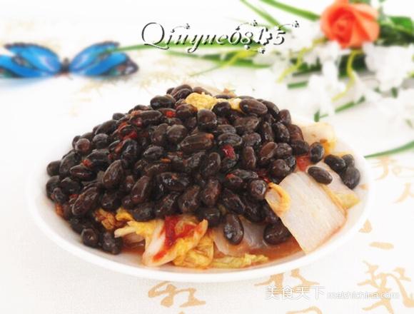 辣<a href=/shicai/shucai/BaiCai/index.html target=_blank><u>白菜</u></a>拌纳豆