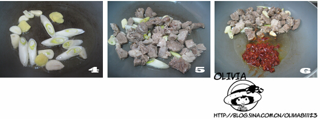 红焖<a href=/shicai/rouqin/YangRou/index.html target=_blank><u>羊肉</u></a>步骤4-6