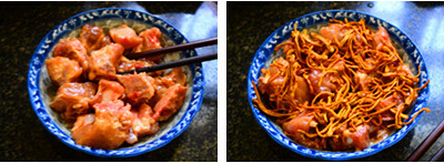 虫草花蒸<a href=/shicai/rouqin/PaiGu/index.html target=_blank><u>排骨</u></a>步骤2