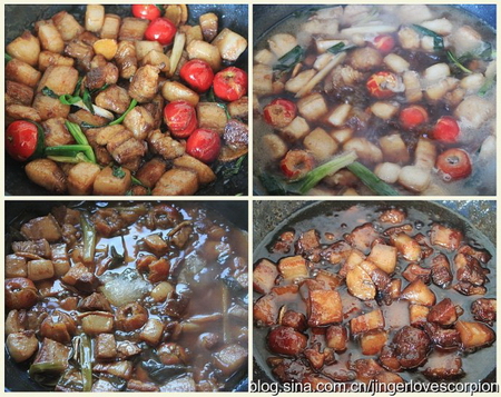 <a href=/shicai/guopin/ShanZha/index.html target=_blank><u>山楂</u></a>红烧肉步骤9-12
