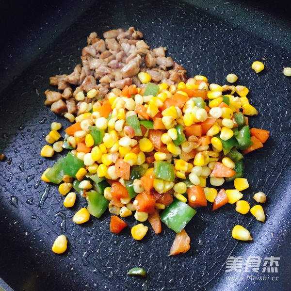 双粟肉丁的做法