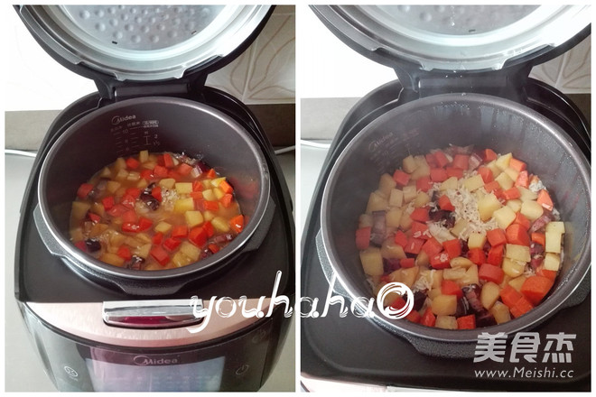 <a href=/shicai/rouqin/LaRou/index.html target=_blank><u>腊肉</u></a>焖饭的做法