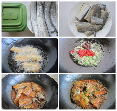 酱烧<a href=/shicai/shuichanpin/DaiYu/index.html target=_blank><u>带鱼</u></a>步骤1-4