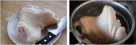 冰糖肘子步骤1-2