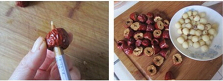 蜜汁蒸三宝步骤5-6