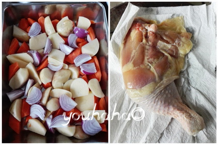 时蔬烤<a href=/shicai/rouqin/JiTui/index.html target=_blank><u>鸡腿</u></a>步骤2