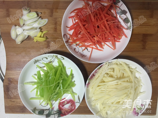 素炒三丝的做法