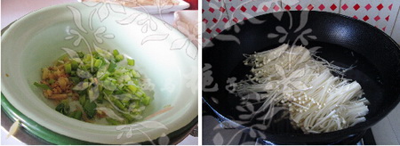 鱼香肉沫金针菇步骤3-4