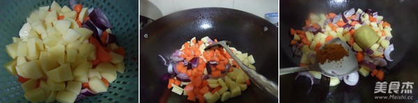 咖喱<a href=/shicai/rouqin/NiuNan/index.html target=_blank><u>牛腩</u></a>饭的做法