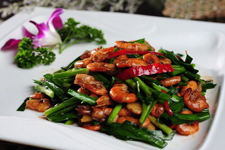 <a href=/shicai/shucai/JiuCai/index.html target=_blank><u>韭菜</u></a>炒河虾