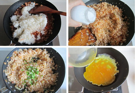 泡菜蛋包饭步骤9-12