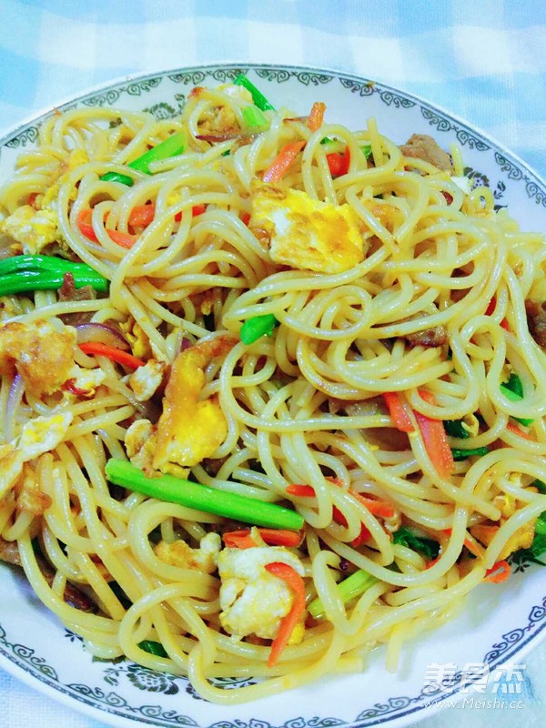 三丝炒面的做法