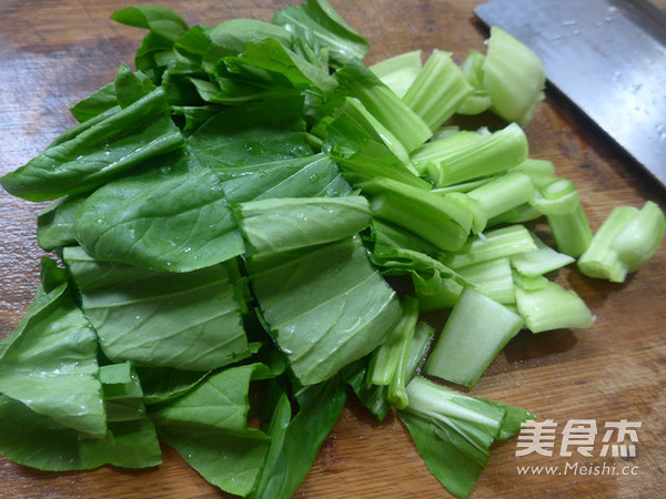 浓汤宝双菇菜芯的做法