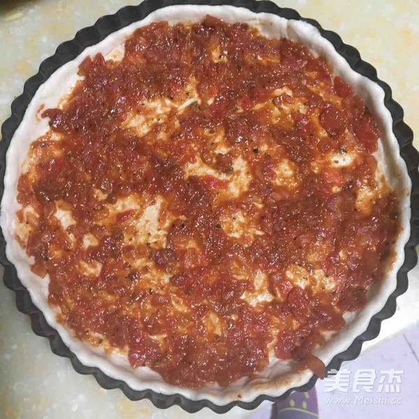 黑椒<a href=/shicai/rouqin/ZhengJi/index.html target=_blank><u>鸡肉</u></a>披萨的做法