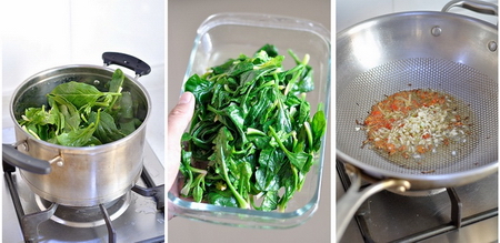 凉拌<a href=/shicai/shucai/BoCai/index.html target=_blank><u>菠菜</u></a>步骤1-3