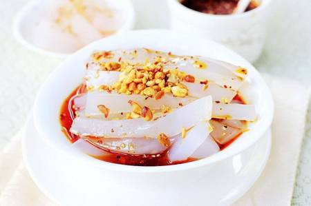 红油凉粉步的做法