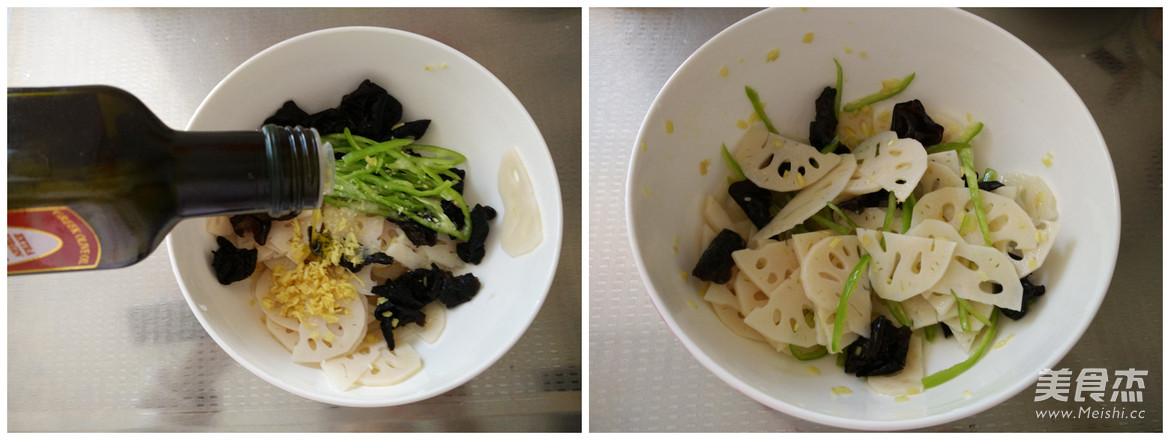 凉拌莲<a href=/shicai/shucai/Ou/index.html target=_blank><u>藕</u></a>黑<a href=/shicai/shucai/MuEr/index.html target=_blank><u>木耳</u></a>的做法