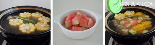 <a href=/shicai/guopin/XiGua/index.html target=_blank><u>西瓜</u></a>皮<a href=/shicai/mimian/YuMi/index.html target=_blank><u>玉米</u></a>老鸭汤