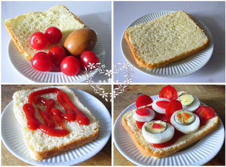 简易<a href=/shicai/mimian/TuSi/index.html target=_blank><u>吐司</u></a>三明治步骤1-4