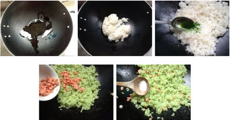 翡翠炒饭步骤4-8