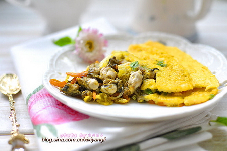 蔬菜海蛎煎步骤