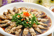 <a href=/shicai/diaoweipin/CongYou/index.html target=_blank><u>葱油</u></a><a href=/shicai/shuichanpin/ChengZi/index.html target=_blank><u>蛏子</u></a>的做法