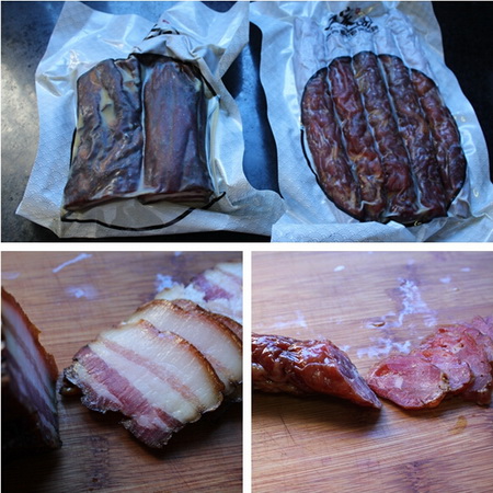 腊味双拼蒸百叶步骤4-6