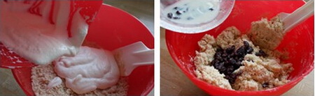 <a href=/shicai/mimian/YanMai/index.html target=_blank><u>燕麦</u></a><a href=/shicai/guopin/PuTaoGan/index.html target=_blank><u><a href=/shicai/guopin/PuTao/index.html target=_blank><u>葡萄</u></a>干</u></a>司康饼步骤3-4