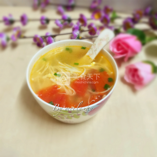 番茄金针菇蛋花汤