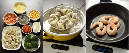 泡菜鲜虾焗馄饨步骤1-3