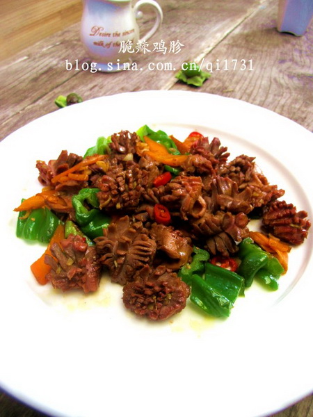 脆辣<a href=/shicai/rouqin/JiZhen/index.html target=_blank><u>鸡胗</u></a>的做法