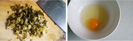 酸菜蛋炒饭步骤1-2