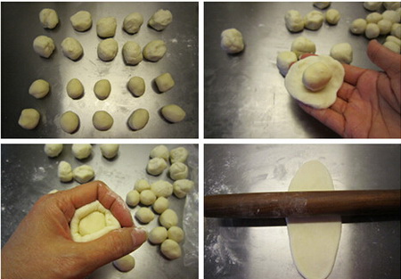 莲蓉馅蛋黄酥步骤4