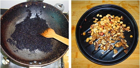 <a href=/shicai/guopin/HeiZhiMa/index.html target=_blank><u>黑<a href=/shicai/guopin/ZhiMa/index.html target=_blank><u>芝麻</u></a></u></a>坚果酱步骤1-2