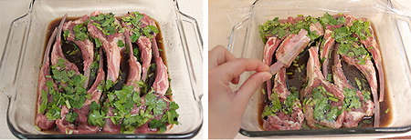 红酒香煎<a href=/shicai/rouqin/YangPai/index.html target=_blank><u>羊排</u></a>步骤3-4