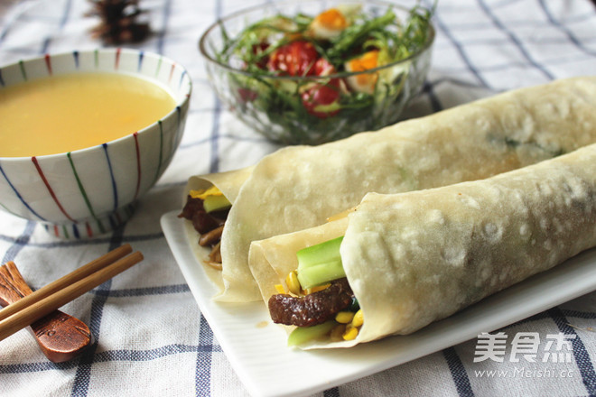 河南烙馍卷菜的做法