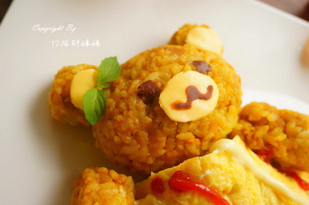 小熊盖被子咖喱饭