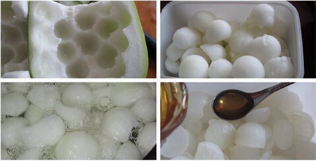 胭脂<a href=/shicai/shucai/DongGua/index.html target=_blank><u>冬瓜</u></a>球步骤1-3