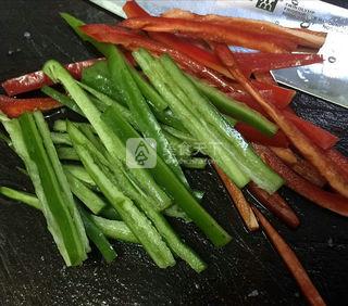 青红椒子姜肉丝