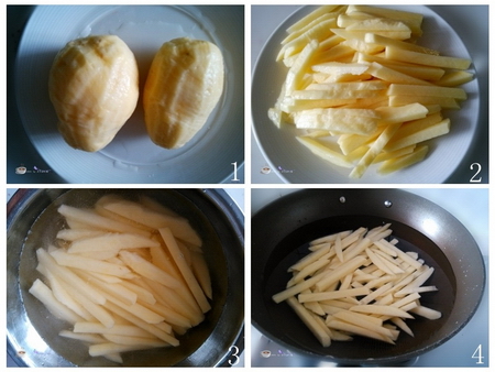 非油炸薯条步骤1-4