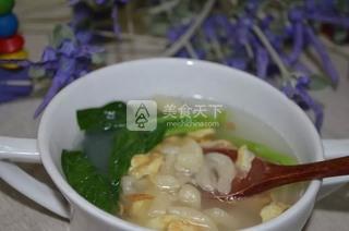 怀念儿时的味--<a href=/shicai/shucai/QingCai/index.html target=_blank><u>青菜</u></a>疙瘩汤的做法步骤：9