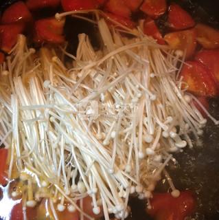 番茄金针菇蛋花汤